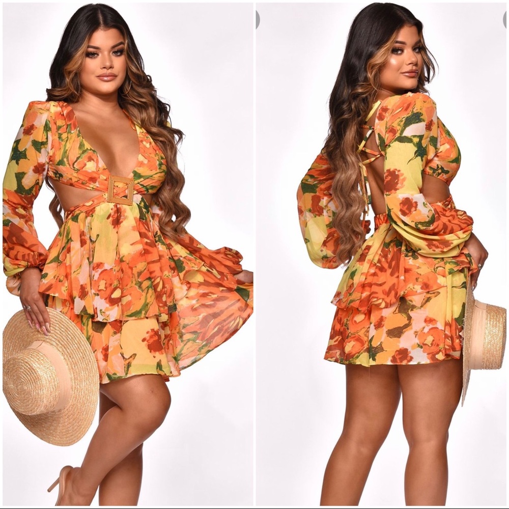 Tropical oasis dress - the boutique size small